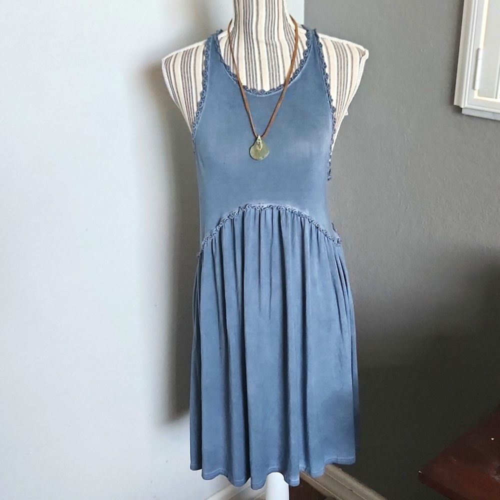 Pol boho crochet cotton baby doll dress s 👗